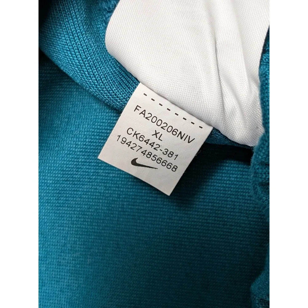 Nike Dri-FIT Activewear Pants Men's Teal XL Polyester Zipper Pocket Gym Workout
